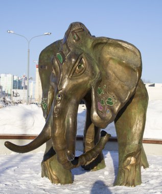 bir mamut samara Park'ın bronz figürü