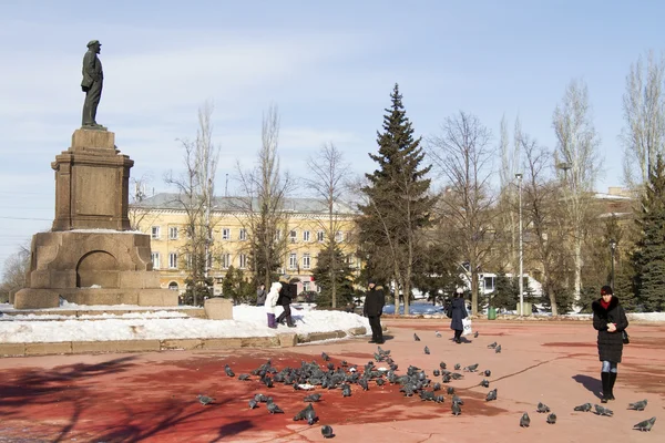 Piazza di un nome Lenin in Samara — Foto Stock