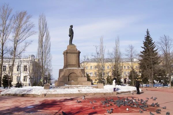 Praça de um nome Lenine em Samara — Fotografia de Stock