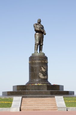 Nizhny novgorod, Rusya Federasyonu - ebilmek 09: chkalov anıt üzerinde 9 Nisan 2014 nizhny Novgorod ana meydanında nizhny Novgorod.
