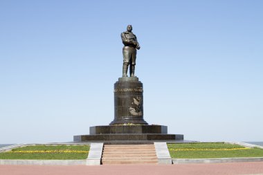 Nizhny novgorod, Rusya Federasyonu - ebilmek 09: chkalov anıt üzerinde 9 Nisan 2014 nizhny Novgorod ana meydanında nizhny Novgorod.