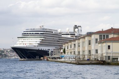 Cruise ship near the pier in Istanbul