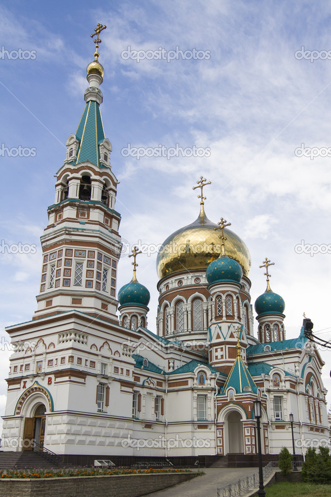 Holy Assumption Cathedral on Cathedral Square in Omsk