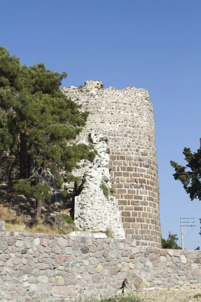 Mnoho turistů navštívit pevnost kadifekale izmir — Stock fotografie