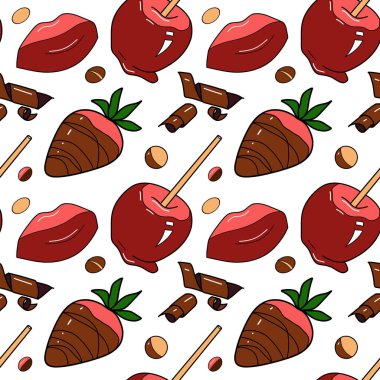 Kusursuz desenli çikolatalı şekerler.