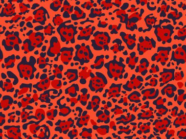 Leopar desenli vektör kusursuz. Kumaş, kağıt ve giysiler için modaya uygun bir geçmiş. Hayvan deseni