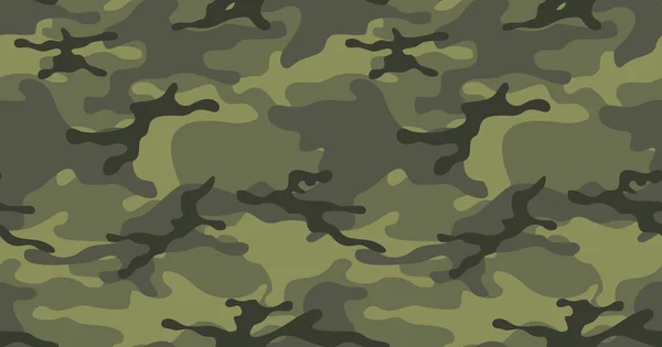 Kamouflage Sömlöst Mönster Från Fläckar Militär Struktur Tryck Tyg Och — Stock vektor
