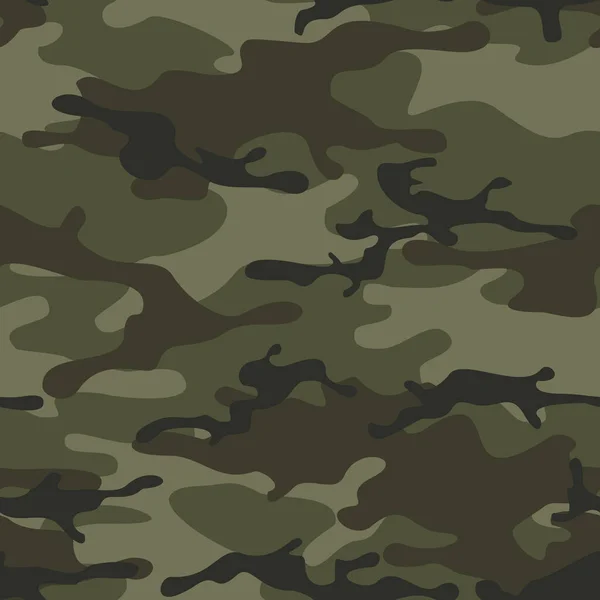 Patrón Sin Costuras Camuflaje Textura Militar Impresión Sobre Tela Ropa — Vector de stock