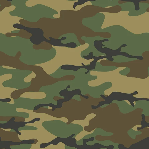 Camouflage Seamless Pattern Military Texture Print Fabric Clothing Vector — Stock Vector