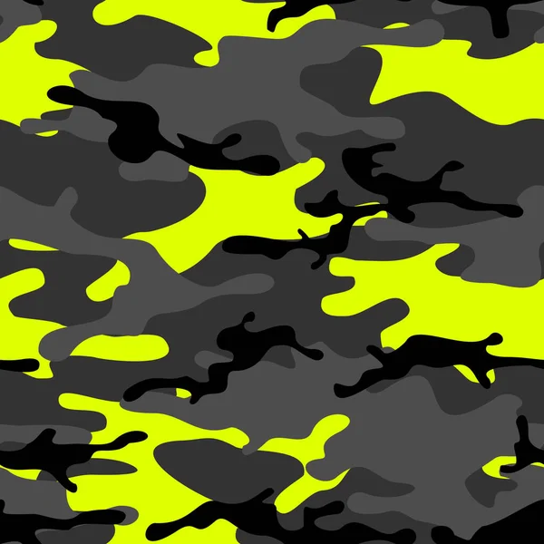 Camouflage Nahtlose Muster Militärische Textur Druck Auf Stoff Und Kleidung — Stockvektor