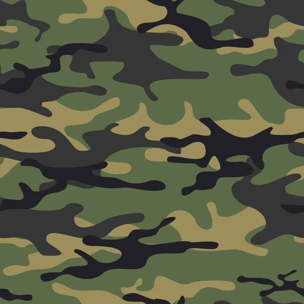 Camouflage Nahtlose Muster Abstrakte Tarnung Von Flecken Druck Auf Stoff — Stockvektor