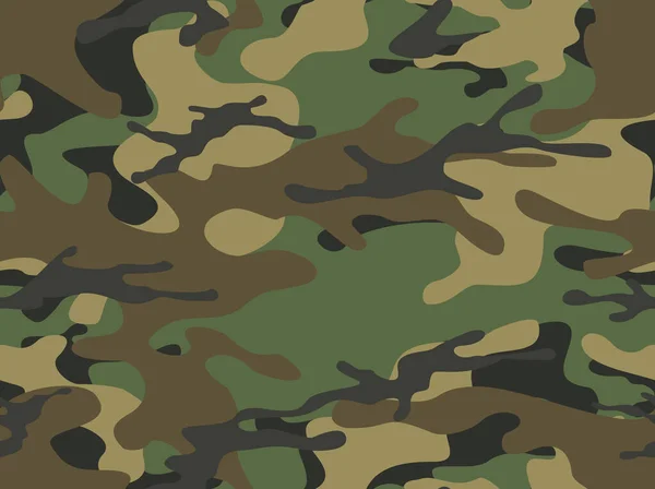 Camouflage Seamless Pattern Military Texture Spots Print Fabric Clothing Vector — Stockvektor
