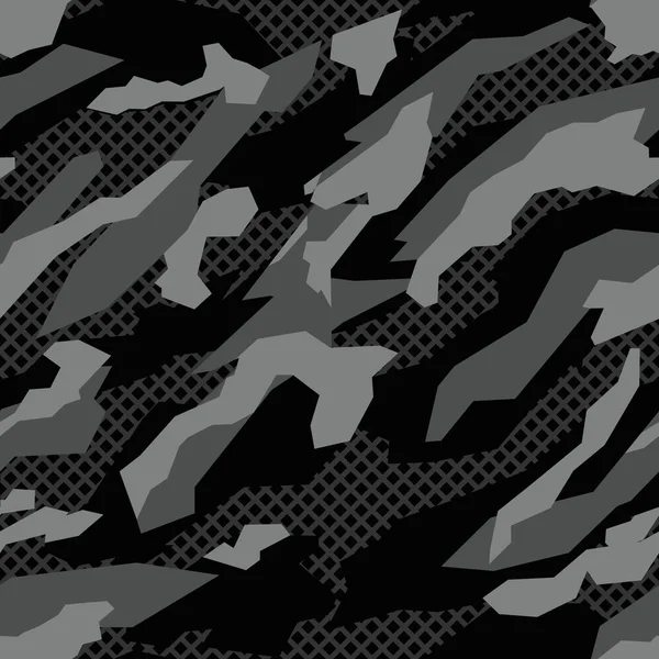 Modèle Camouflage Géométrique Sans Couture Camo Moderne Abstrait Avec Maille — Image vectorielle