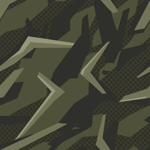 Patrón Formas Sin Costuras Rejilla Camuflaje Abstracta Fondo Carreras Vinilo — Vector de stock