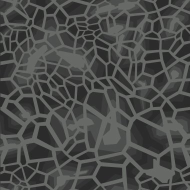 Seamless geometric pattern of shapes. Abstract camo with a grid. Modern print on fabric and clothing. Military texture. Vector