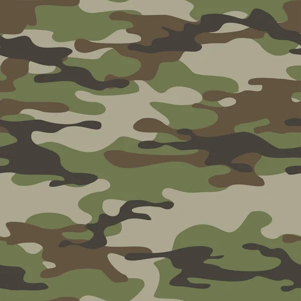 Seamless Pattern Camouflage Military Modern Camo Print Fabric Textiles Vector — Vetor de Stock