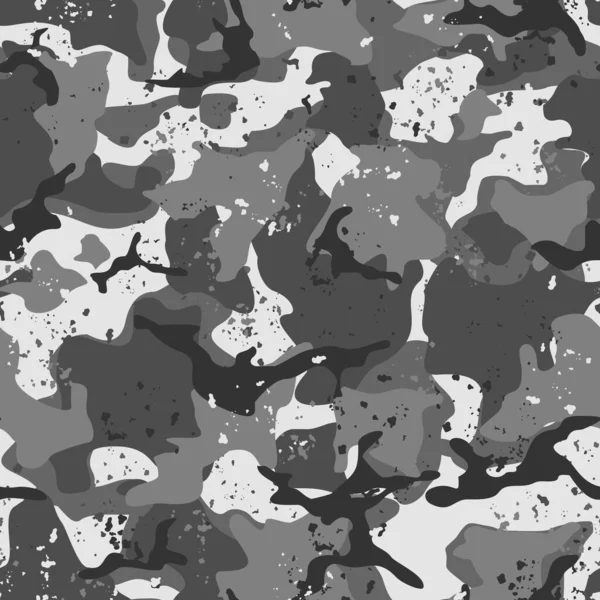 Seamless Camouflage Pattern Spots Modern Camo Military Texture Print Fabric — Wektor stockowy