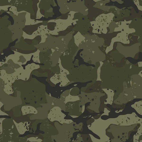 Seamless Camouflage Pattern Spots Modern Camo Military Texture Print Fabric — Vetor de Stock