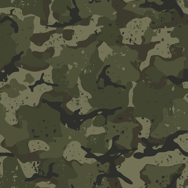 Seamless camouflage pattern of spots. Modern camo. Military texture. Print on fabric and clothing. Vector illustration