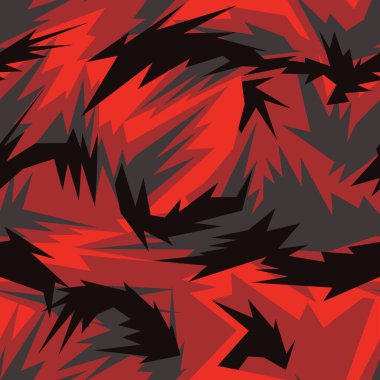 Seamless geometric pattern. Abstract camo. Modern ornament. Print on fabric and textiles. Vector illustration