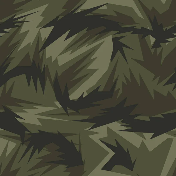 Seamless Geometric Pattern Abstract Camo Modern Ornament Print Fabric Textiles — Image vectorielle