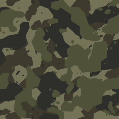 Seamless geometric camouflage pattern. Abstract camo. Military texture. Print on fabric and clothing. Vector illustration