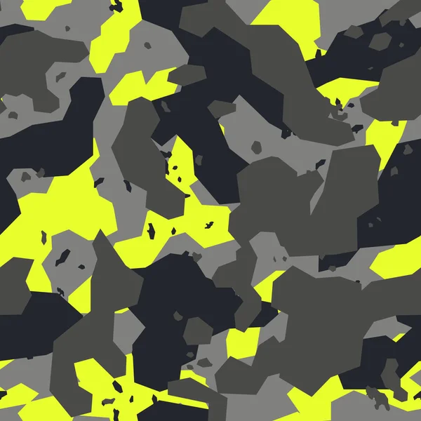 Seamless Geometric Camouflage Pattern Abstract Camo Military Texture Print Fabric — Stock vektor