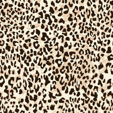 Leopard skin spots seamless pattern. Camo. Modern print for fabric and clothing. Vector