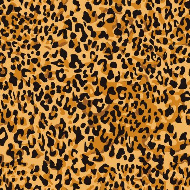 Leopard skin spots seamless pattern. Camo. Modern print for fabric and clothing. Vector
