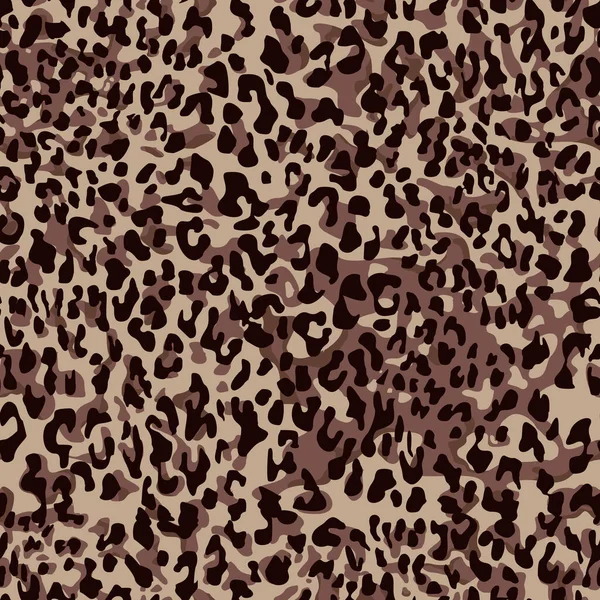 Leopard Skin Spots Seamless Pattern Camo Modern Print Fabric Clothing — Stok Vektör