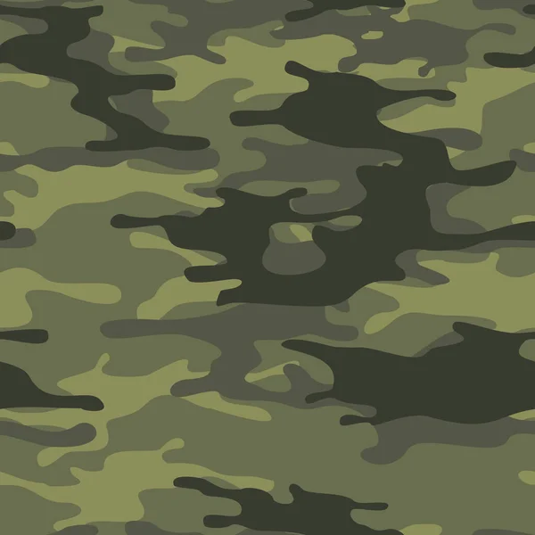 Camouflage Classique Motif Sans Couture Taches Vertes Camo Militaire Impression — Image vectorielle