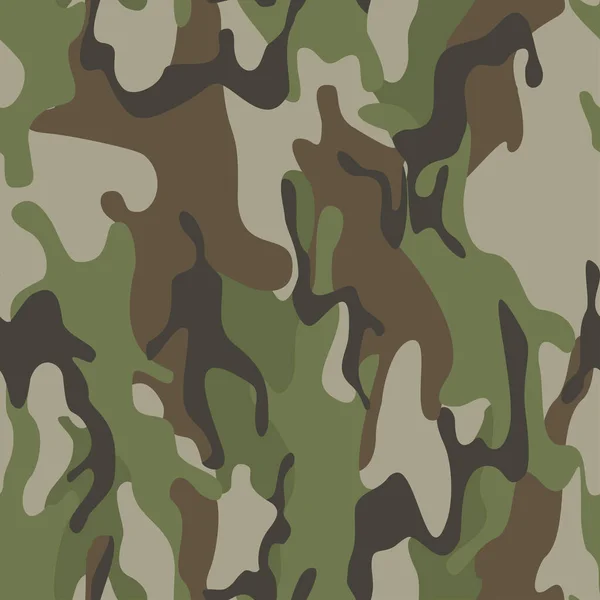 Padrão Camuflagem Sem Costura Manchas Camuflagem Militar Imprimir Tecido Roupas — Vetor de Stock