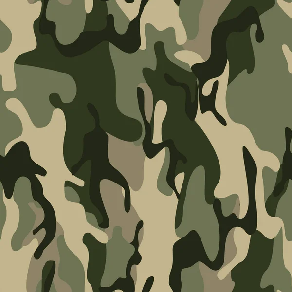 Padrão Camuflagem Sem Costura Manchas Camuflagem Militar Imprimir Tecido Roupas — Vetor de Stock