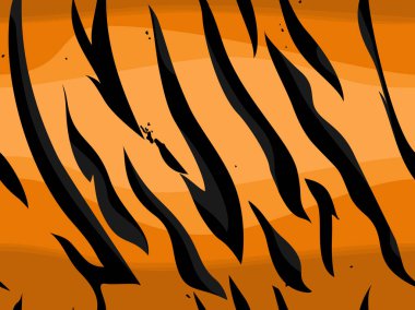 Kusursuz desenli kaplan derisi. Dikey çizgilerden sonsuz doku. Kumaş ve tekstil baskısı. vektör arkaplanı