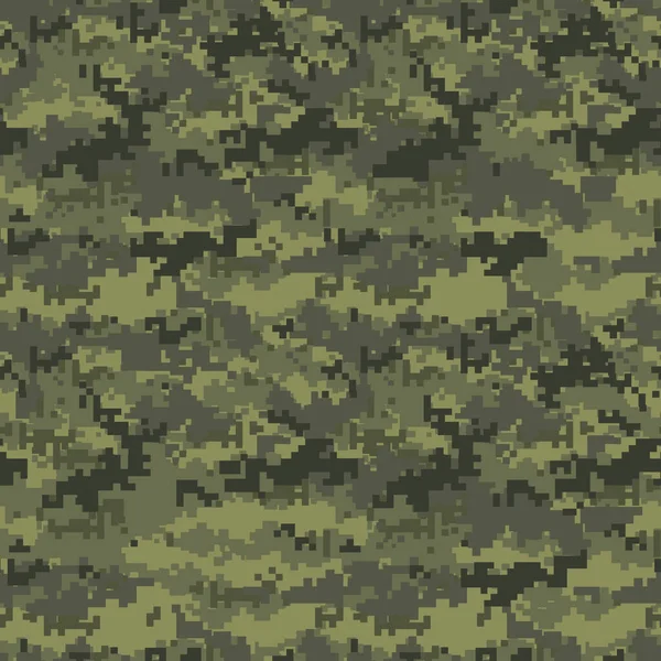 Nahtlose Mustertarnung Pixelig Abstrakte Geometrische Tarnung Militärische Textur Druck Auf — Stockvektor