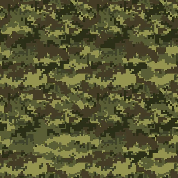 Padrão Sem Costura Camuflagem Pixelizada Camo Geométrico Abstrato Textura Militar — Vetor de Stock