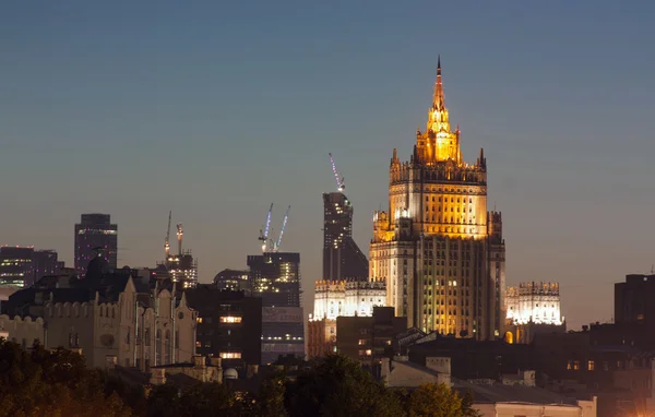 Visa kväll moscow, Ryssland — Stockfoto