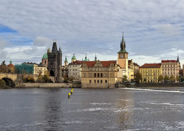 Smetana embankment, Prague — Stock Photo, Image