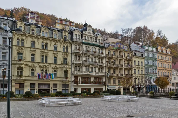 Karlovy Vary város központjában — Stock Fotó
