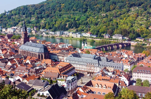 Üstten Görünüm Heidelberg, Almanya — Stok fotoğraf