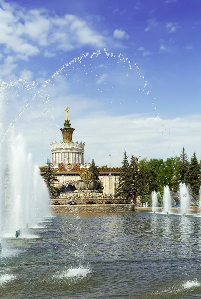 喷泉石花卉莫斯科 — 图库照片