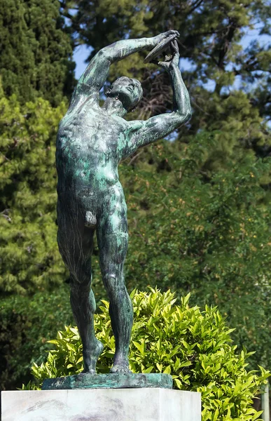 Sculpture of the discus thrower, Athens — Stock Photo, Image