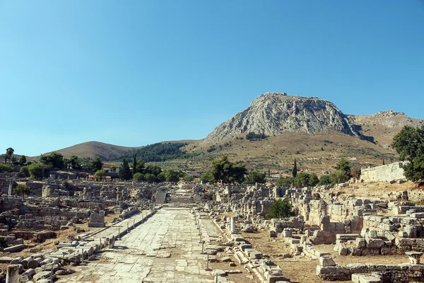 Ruinas de la antigua Corinto — Foto de Stock