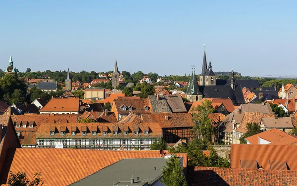 Panorama města quedlinburg, Německo — Stock fotografie