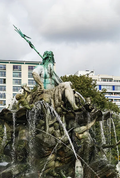 Fontanna Neptuna w Berlinie, Niemcy — Zdjęcie stockowe