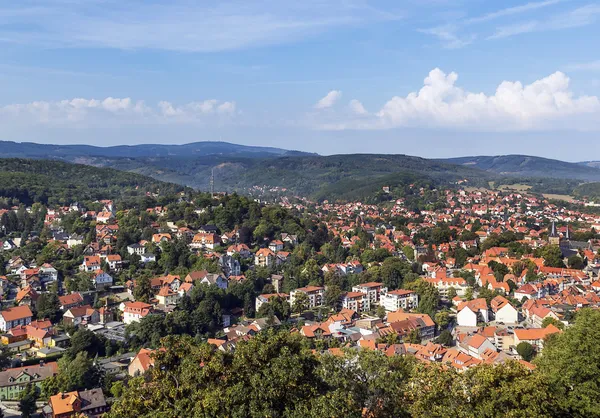 Widok z zamku wernigerode, Niemcy — Zdjęcie stockowe