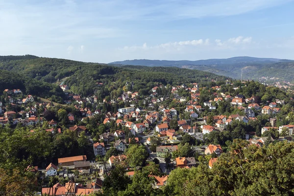 Pohled z hradu wernigerode, Německo — Stock fotografie