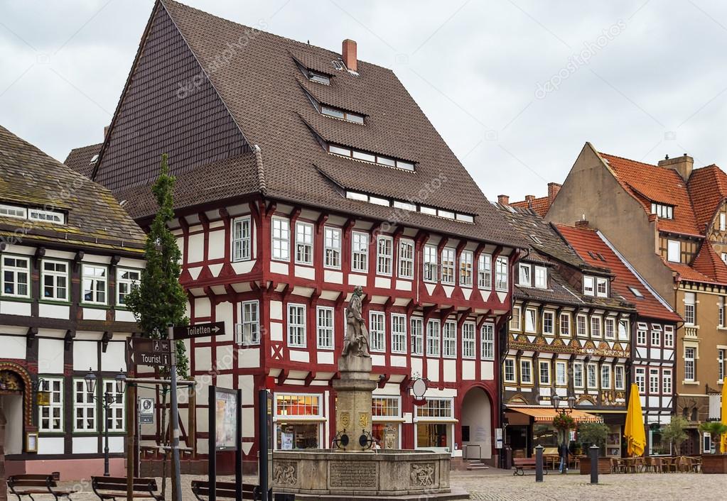 Einbeck downtown, deutschland Stockfotografie lizenzfreie Fotos