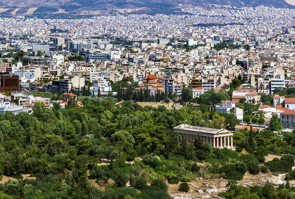 Widok na Ateny z Akropolu — Zdjęcie stockowe