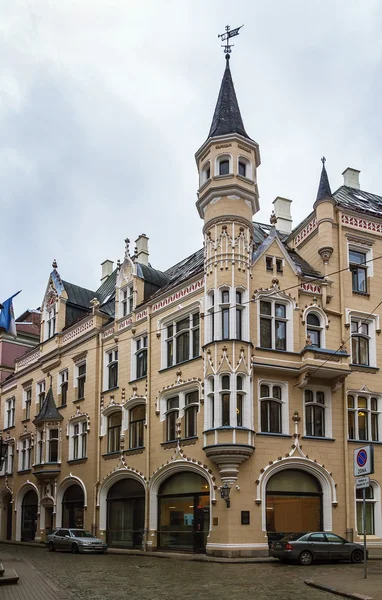 Dům ve stylu art nouveau, riga — Stock fotografie